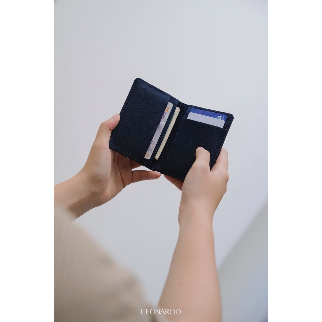 Ví Vải Gập Ngang Nam Nữ (6 Màu) Leonardo - Card Mladen Wallet  - Vải Polyester 600D Kháng Nước