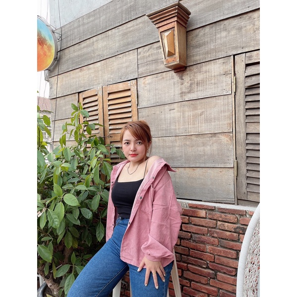 Áo sơ mi nhung tăm unisex from rộng 55-80kg