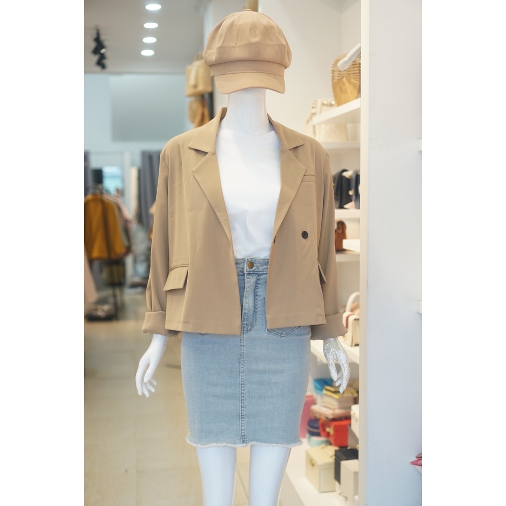 Blazer Form Ngắn Kaki 087