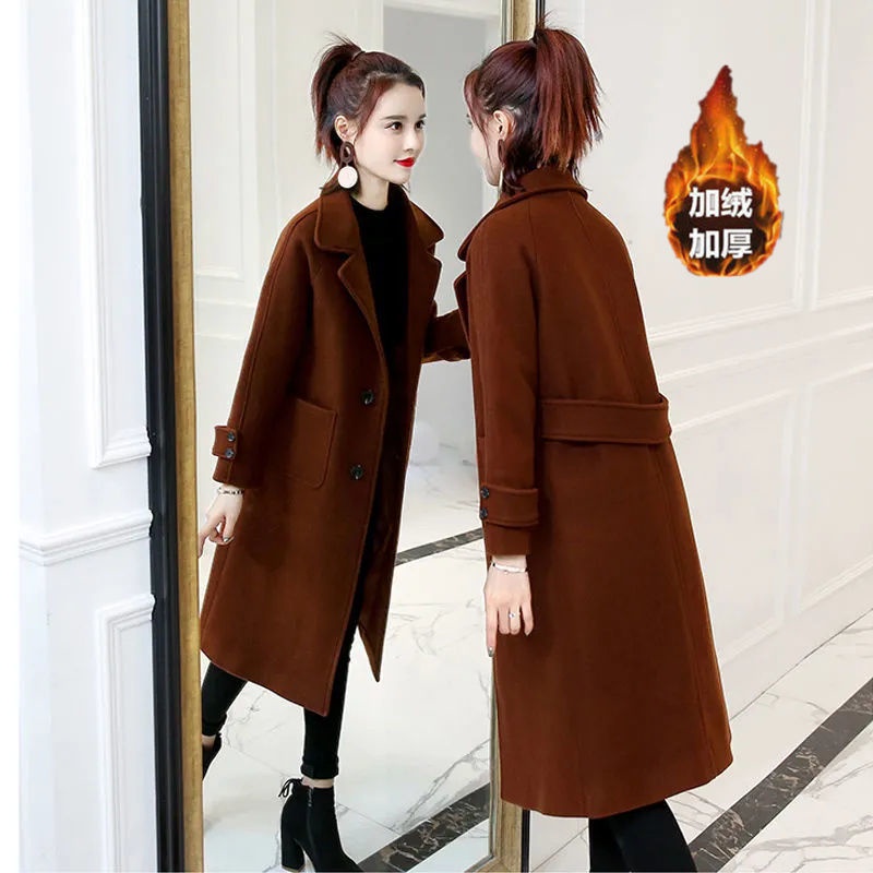 Áo Khoác Vải Tuýt Dày Dáng Dài Vừa Phải Thời Trang Cho Nữ 11.23 | BigBuy360 - bigbuy360.vn