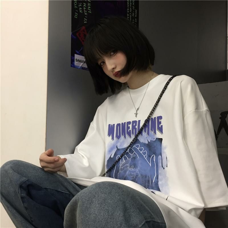 Áo thun tay lỡ nam nữ, áo phông unisex form rộng chất cotton mát mịn thấm hút mồ hôi hình bàn tay