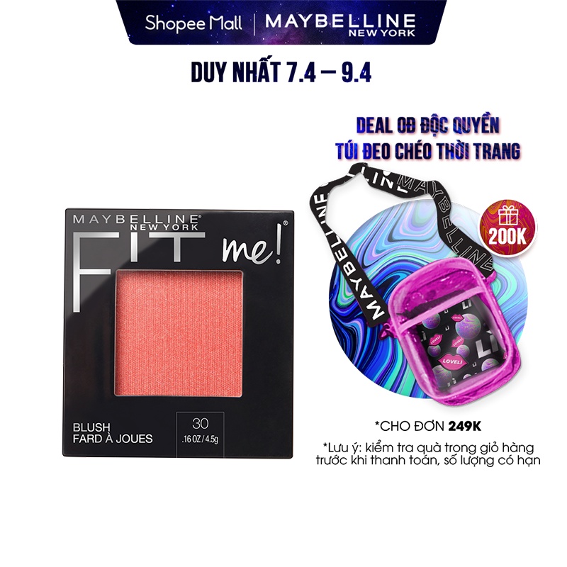 Phấn Má Hồng Mịn Nhẹ Tự Nhiên Giữ Màu Chuẩn Fit Me Blush Maybelline New York 4.5g