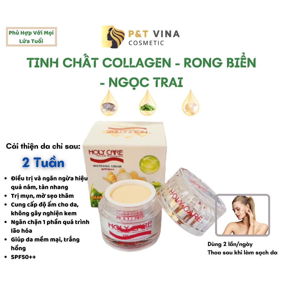 [Chính Hãng] Kem Holy Care Dưỡng Trắng Da Tinh Chất Ngọc Trai 15G