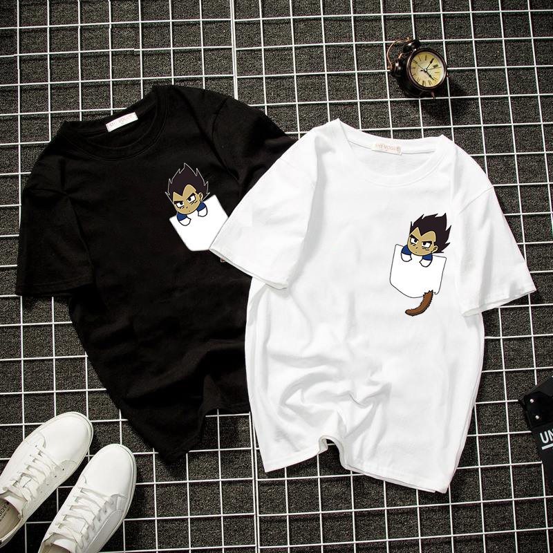 Áo thun unisex Hàn Quốc in túi goku vải dày mịn 2019T1035