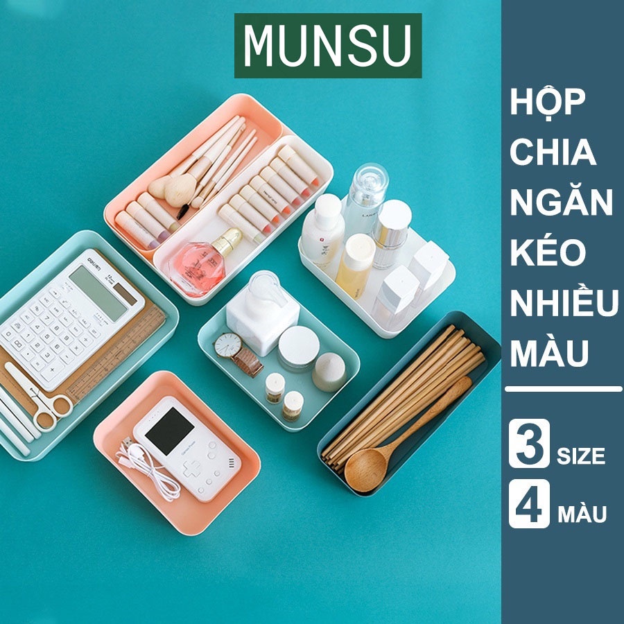 Khay Chia Ngăn Kéo Tủ, Để Đồ, Đựng Thìa Dĩa, Mỹ Phẩm, Đưng Thuốc Nhiều Size Nhiều Màu Siêu Dày Dặn P02