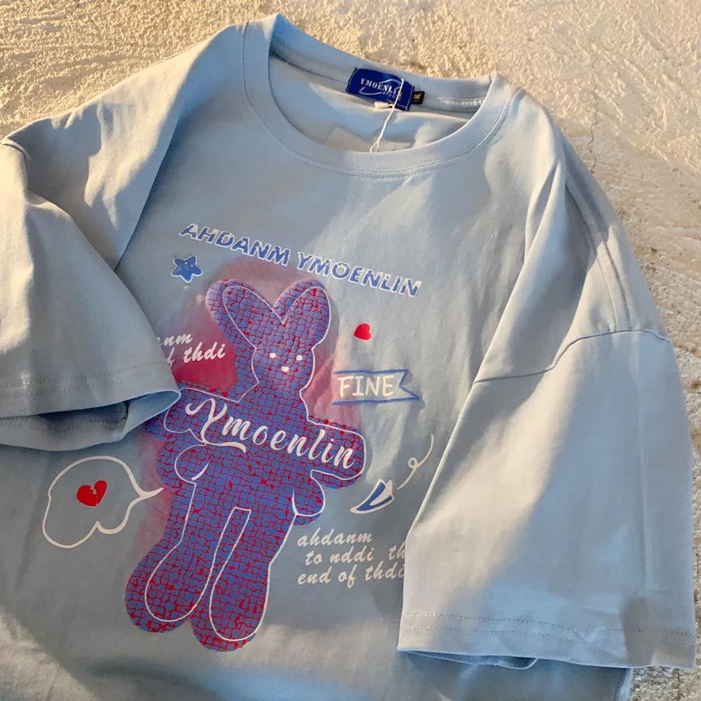 NRVP Áo Thun 100% Cotton Dáng Rộng Thời Trang Hàn Quốc Cho Nữ