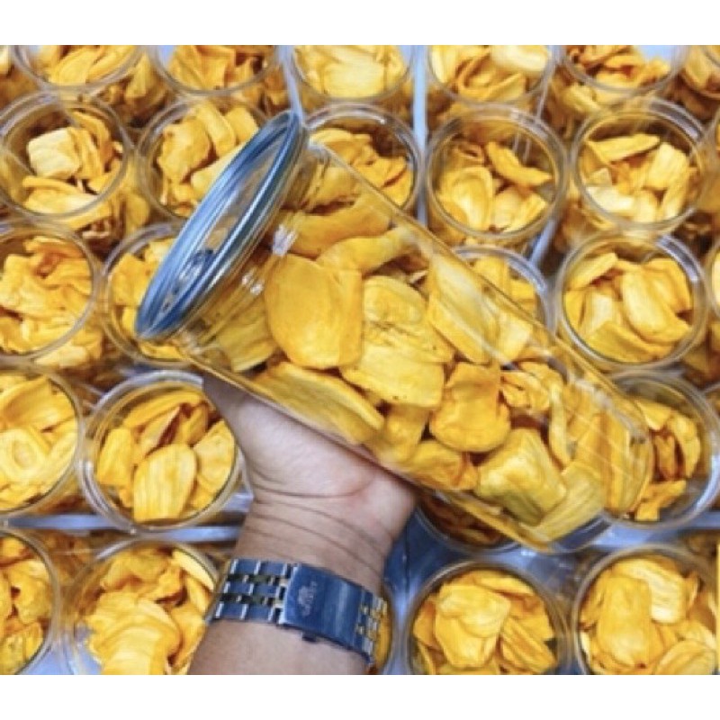 Mít Thái Xuất Khẩu Sấy Mộc Đặc Sản Đà Lạt _ Lon Pet 230gr_ Ăn là mê ngay - VỆ SINH ATTP