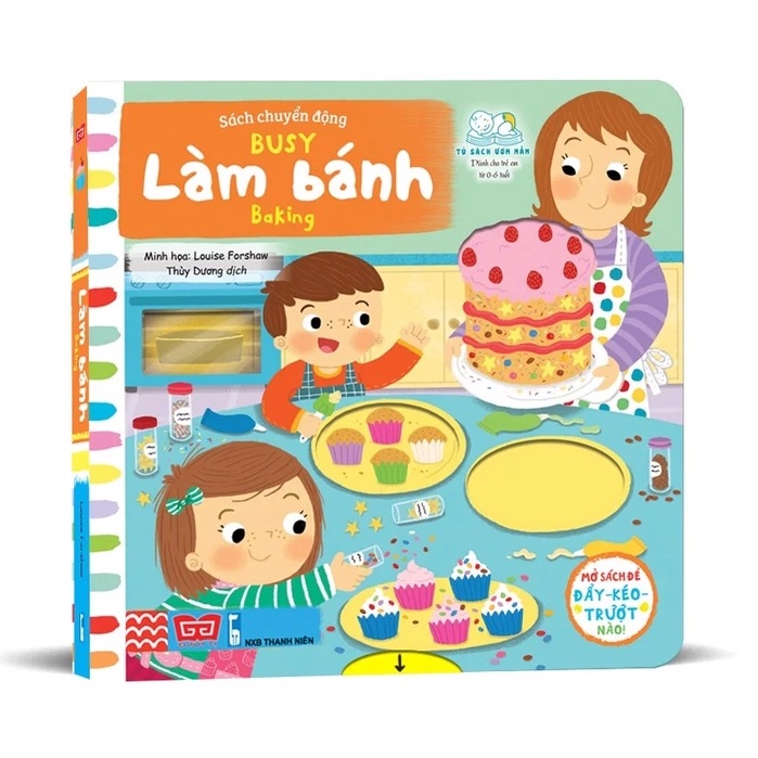 Sách tương tác - Sách chuyển động - Busy - Baking - Làm bánh