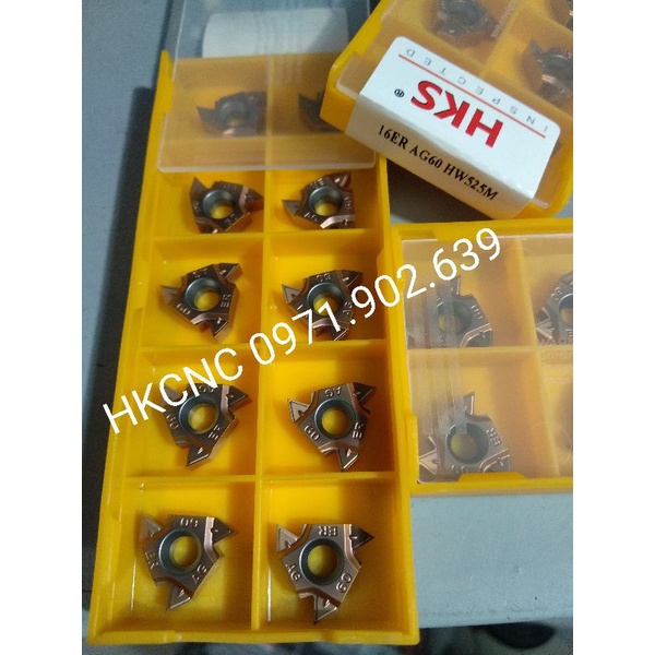 1 MẢNH TIỆN REN NGOÀI 16ER AG60 LDA DESKAR VÀ 16ER AG60 W525M, HKS L5024 C2, Dao cắt, mảnh tiện ren P0.5-3.0 inox