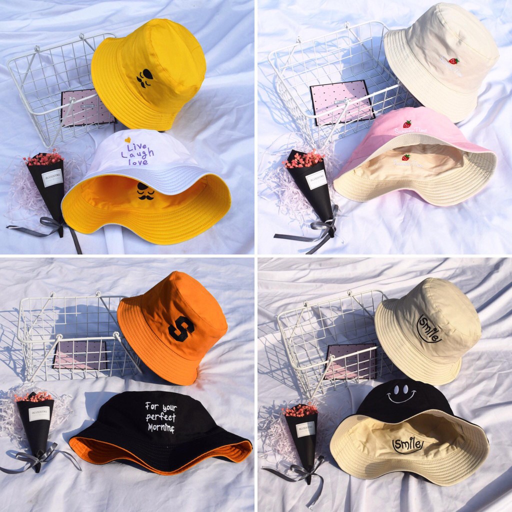 Mũ BUCKET Unisex chống nắng 2 mặt HOTTREND