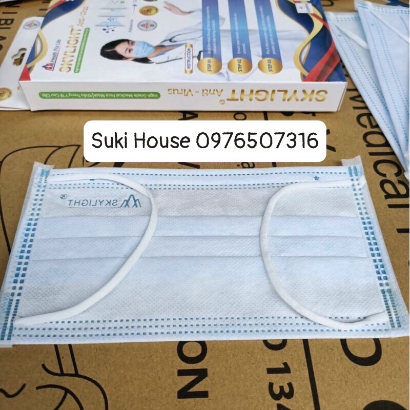 Khẩu trang y tế 4 lớp giấy kháng khuẩn gói 10 cái Skylight, hàng Việt Nam chất lượng cao, giá bình ổn | BigBuy360 - bigbuy360.vn