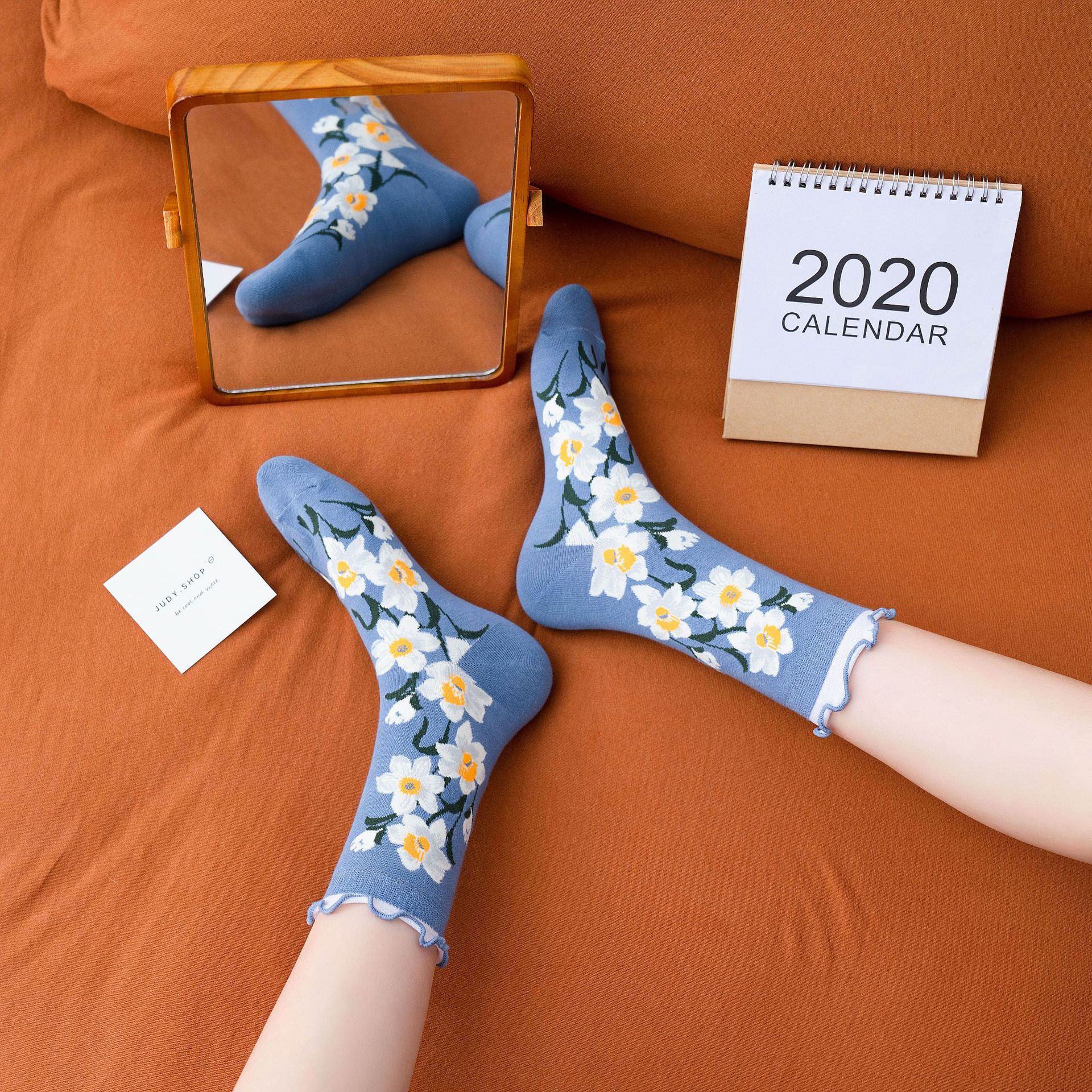 BACK2LIFE Fashion Women Flower Socks Breathable Floral Hosiery Cotton Socks Streetwear Colorful Female Korean Girls Sports Ruffles green/pink/black | BigBuy360 - bigbuy360.vn