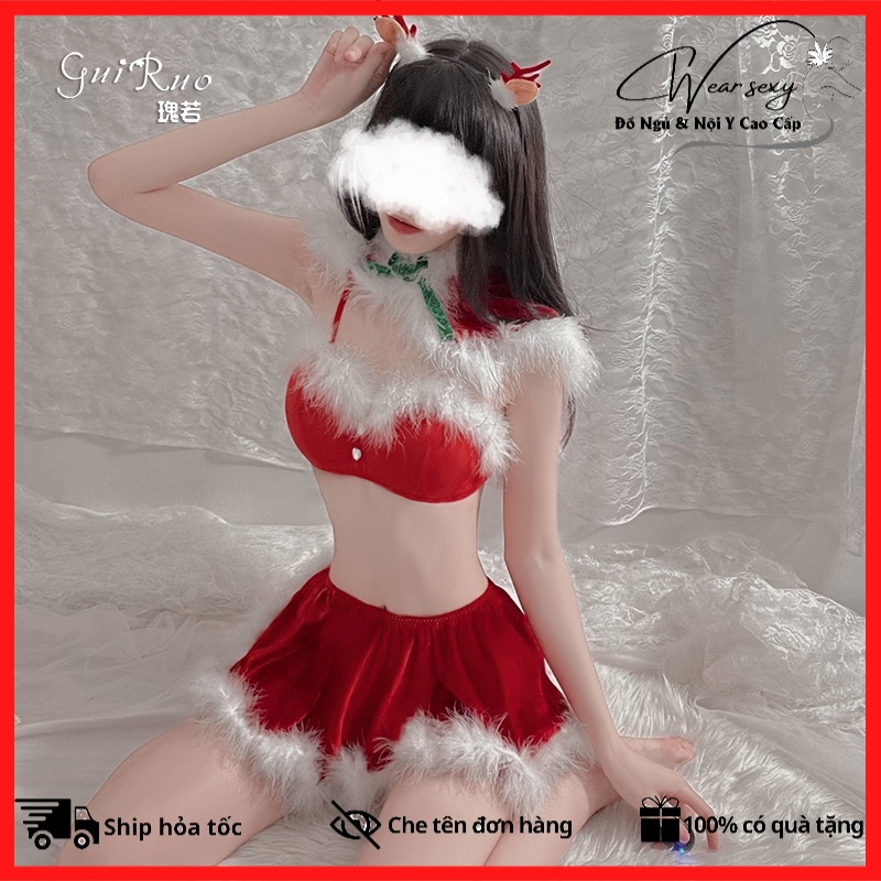 [NOEL SẴN] Đồ Lót Sexy Gợi Cảm Noel Ba Chi Tiết Chất Liệu Nhung MS19084 [CWEAR.SEXY_ĐỒ NGỦ & NỘI Y CAO CẤP] | BigBuy360 - bigbuy360.vn