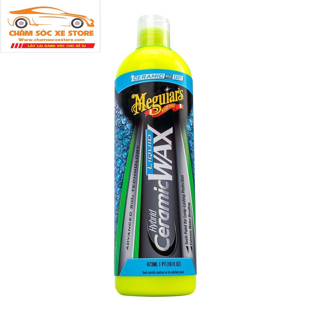 MEGUIAR’S Ceramic Liquid Wax nano phủ bóng sơn xe, bảo vệ màu sơn xe bền lâu dạng kem - G200416 - 473ml chamsocxestore