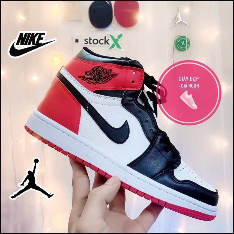 (Shop Giày Đẹp Giá Ngon) Giày jordan 1 retro high đỏ đen +full box