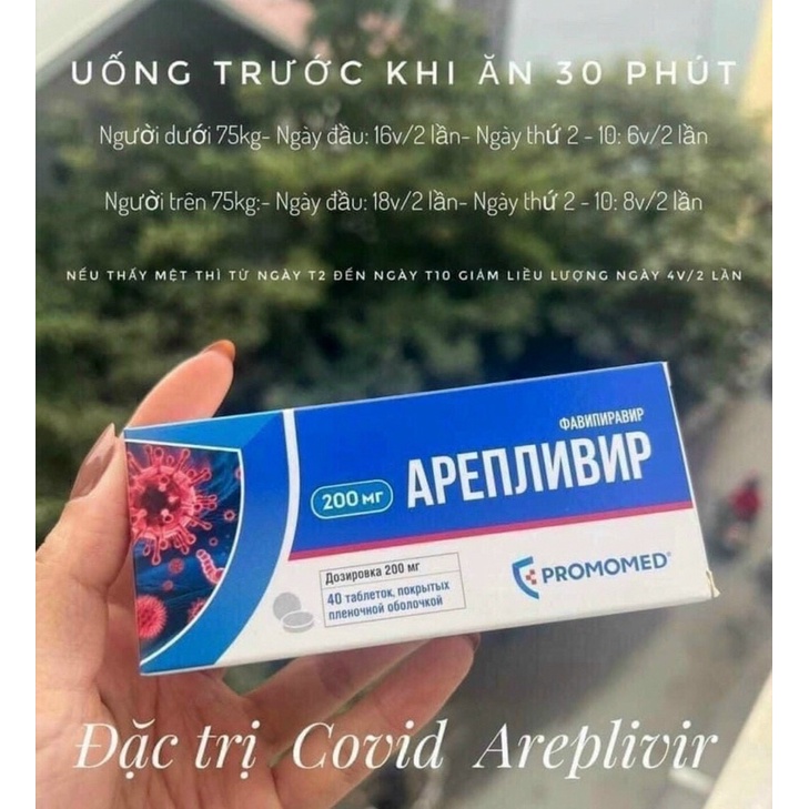 Viên uống АРЕПЛИВИР 200 мг của Nga