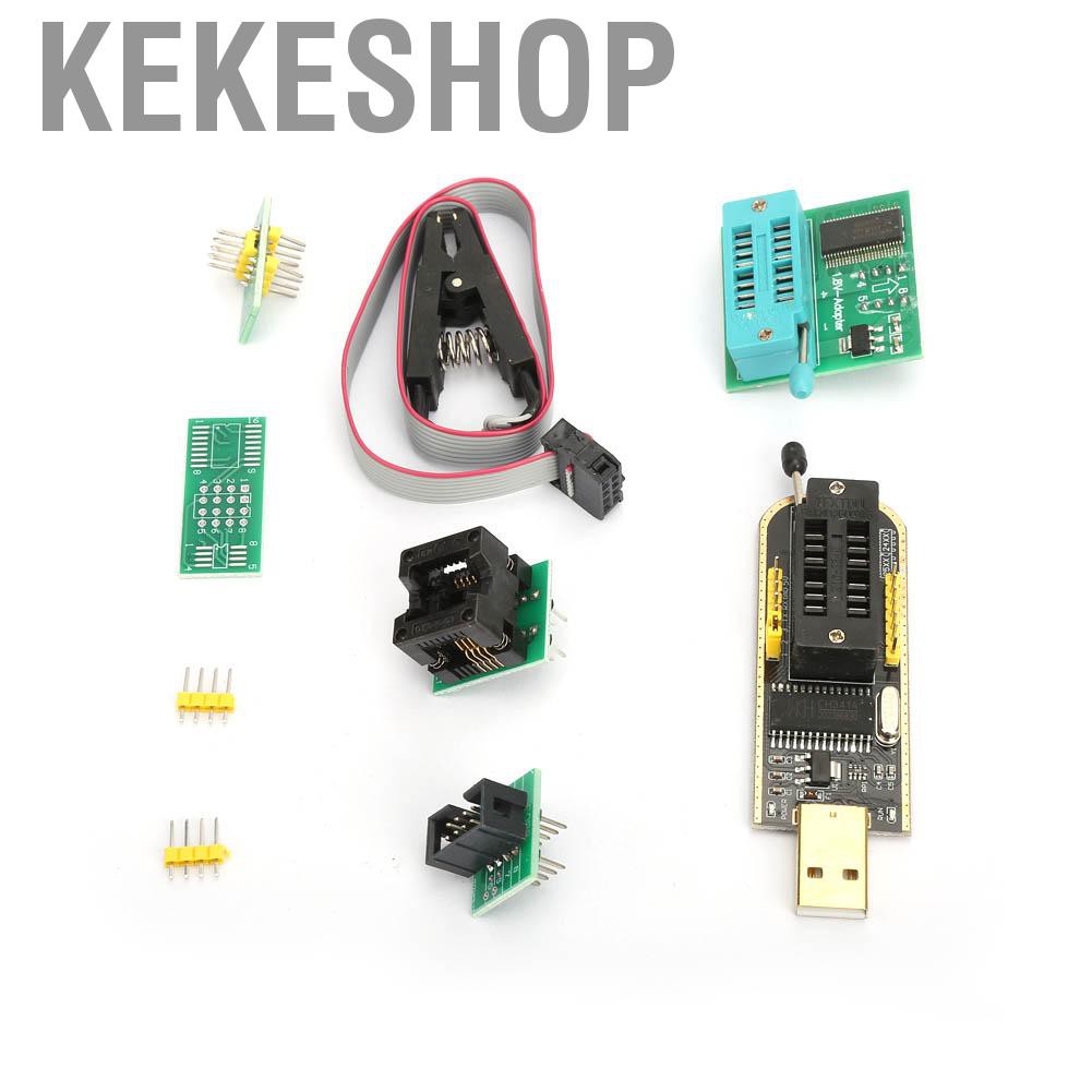 Kekeshop CH341A USB Programmer + SOP8 Test Clip 1.8V Adapter to DIP8 Converter Module