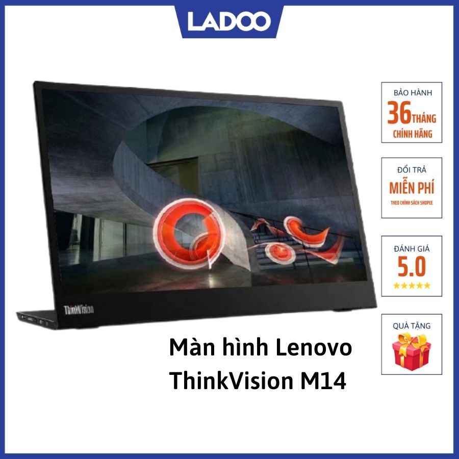 Mã 11ELSALE hoàn 7% đơn 300K Màn hình Lenovo ThinkVision M14 61DDUAR6WW 14 thumbnail