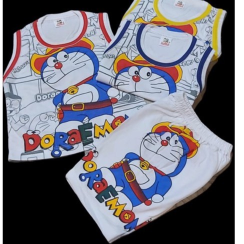 Bộ Đồ Tay Áo Hình Doraemon Đáng Yêu Cho Bé