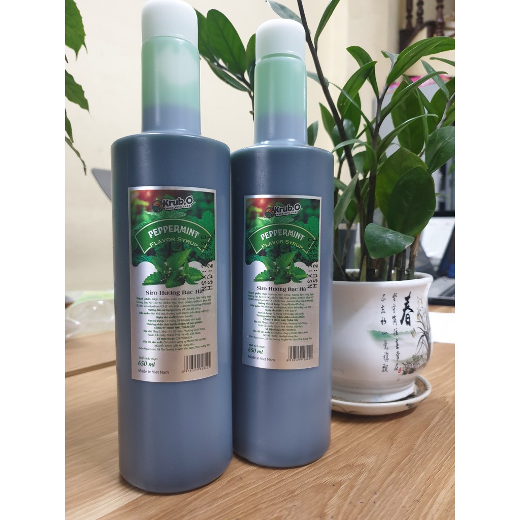 Siro bạc hà xanh hãng Toco chuyên dùng - chai 650ml