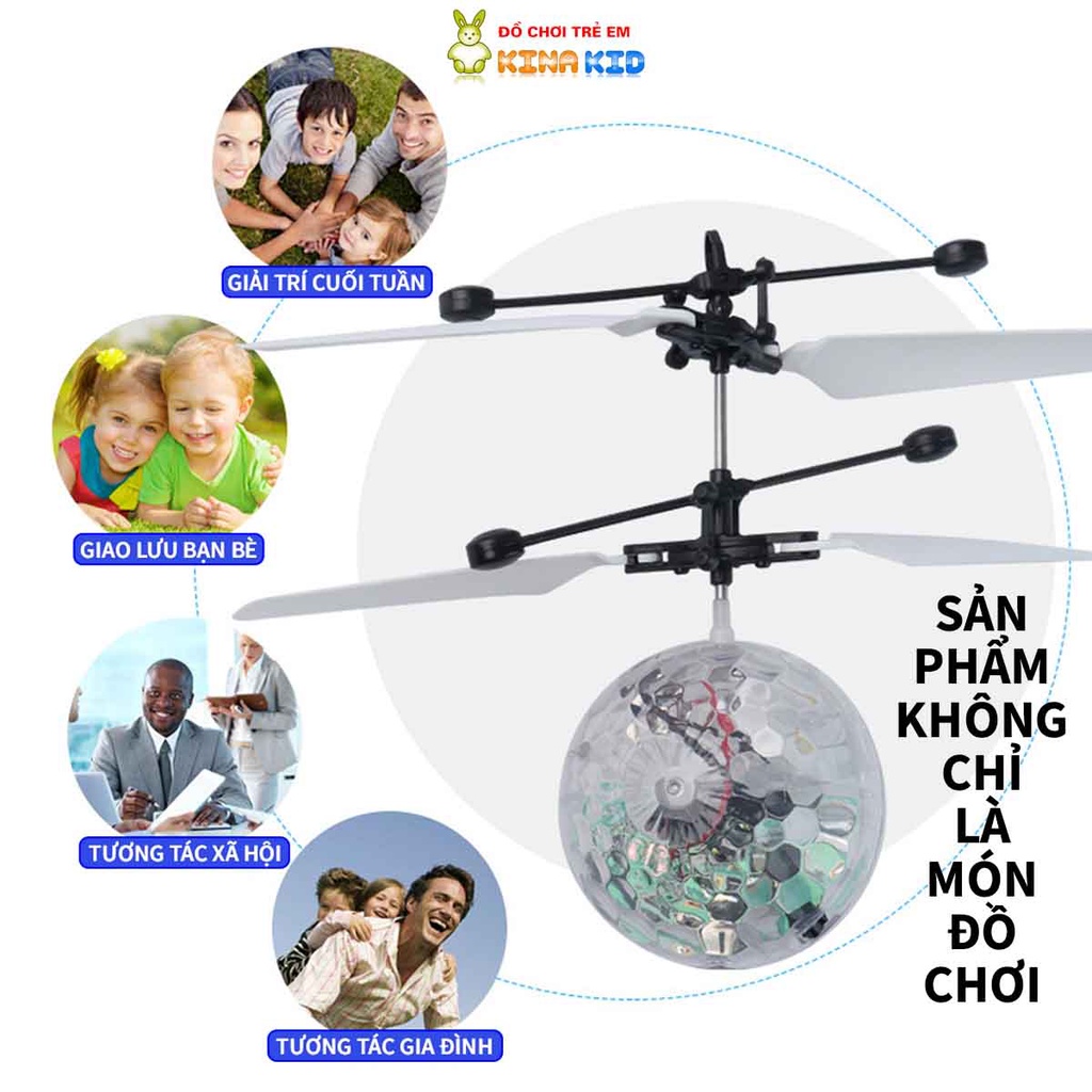 Quả Cầu Bay Cảm Ứng Phát Sáng Siêu Đẹp Hover Sphere, Sáng Tạo Và Vui Nhộn Cho Bé