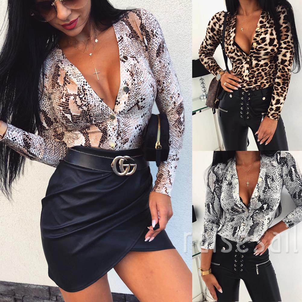 Bodysuit tay dài cổ chữ V gợi cảm cho nữ | BigBuy360 - bigbuy360.vn