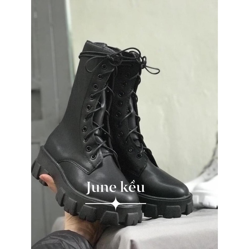 GIÀY Bốt nữ boot OXFORD ULZZANG CAO CỔ BUỘC DÂY ĐẾ CAO 5CM - ảnh thật ở cuối -  đế răng cưa | BigBuy360 - bigbuy360.vn