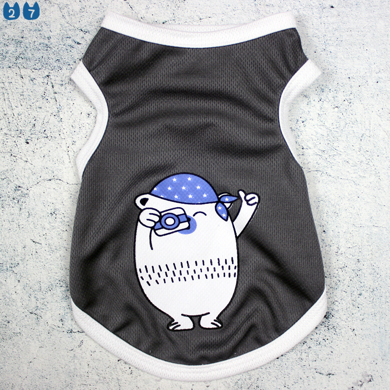 Áo Ba Lỗ Cotton Thời Trang Mùa Hè Cho Thú Cưng 27 Inch