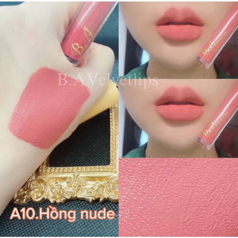 [ Hồng Nude ] Son B.A Beauty cao cấp màu Hồng Nude tặng kèm ủ môi