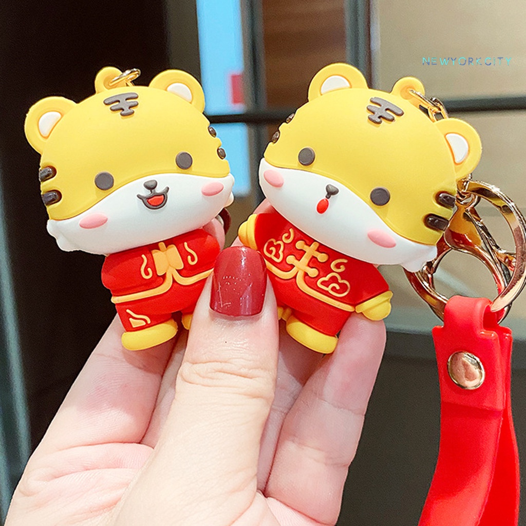 Móc khóa hình con hổ bằng PVC sáng tạo 2022 năm mới 2022