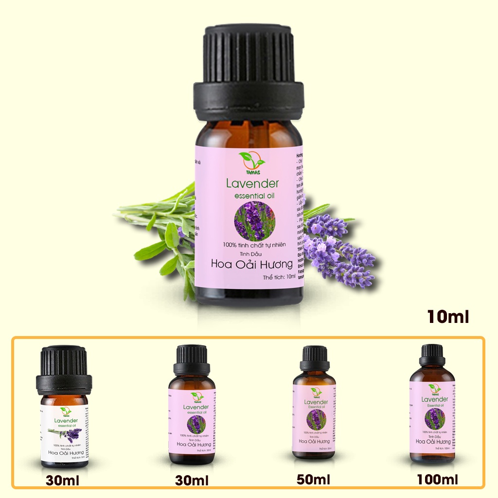 Tinh dầu Oải Hương (Lavender) TAMAS 10ml thơm phòng, thư giãn