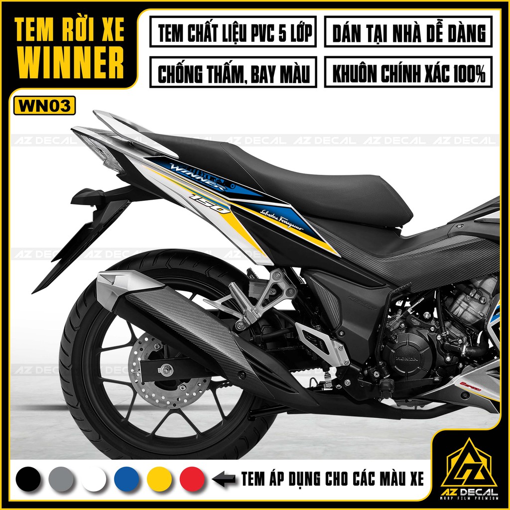 Tem Rời Xe Honda Winner 150 Mẫu OHLINS | 2WN03 | Decal Chế Dán Xe Máy Winner V1 Chống Thấm Nước, Bền Màu