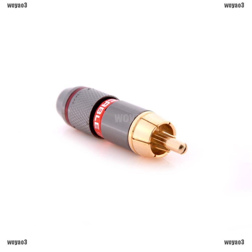 Set 4 Phích Cắm Âm Thanh RCA Hi-Fi Mạ Vàng Chuyên Dụng