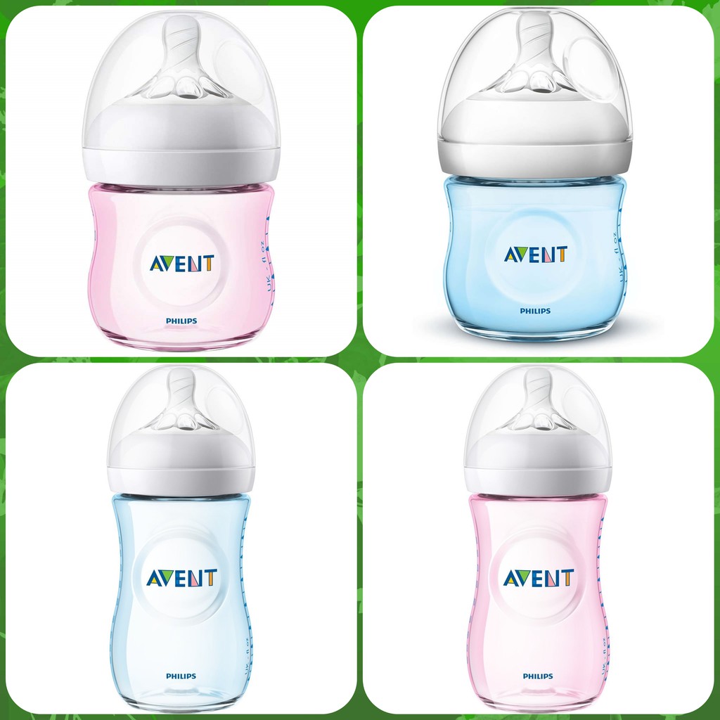 Bình sữa Avent Natural màu dung tích 125ml và 260ml