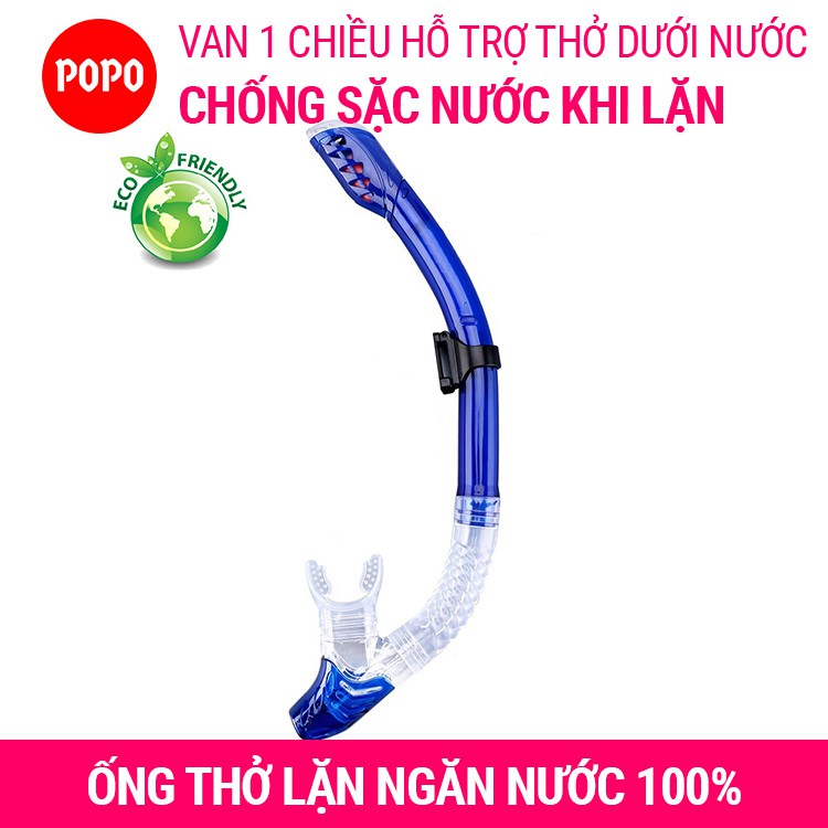 Ống thở lặn biển SNOR van 1 chiều ngăn nước tuyệt đối chất liệu cao cấp dùng như ống lặn khi lặn biển ngắm san hô