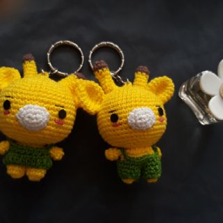 Móc khóa thú bông sợi cotton