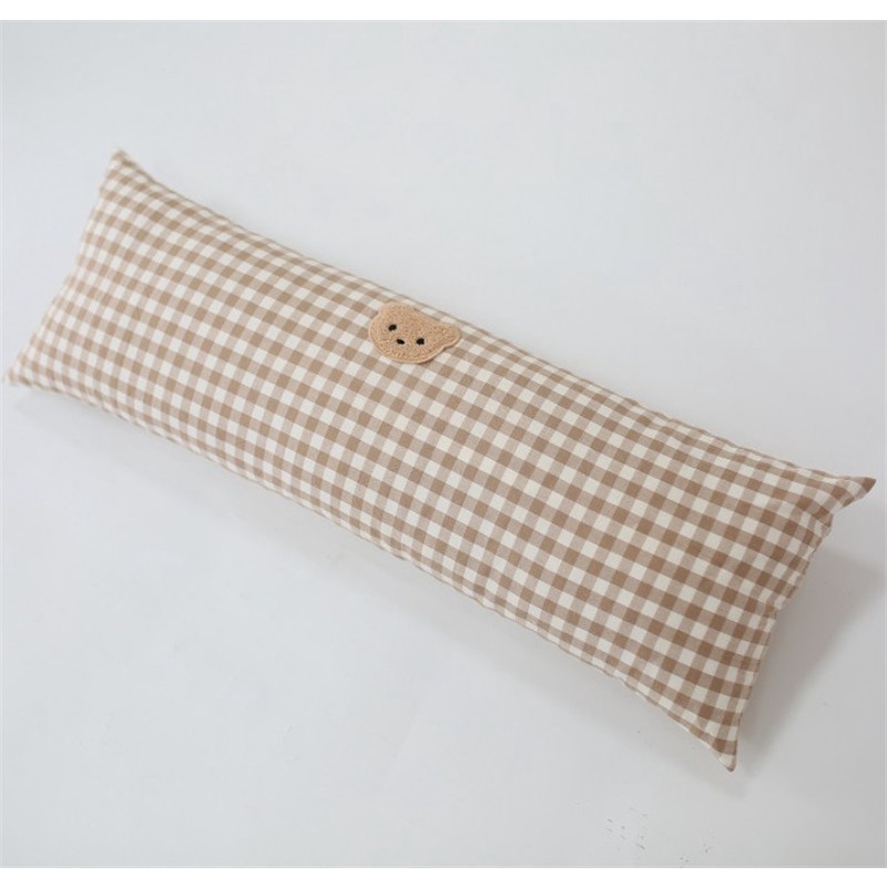 Gối ngủ vải cotton chống va chạm hình gấu kiểu Hàn đáng yêu dành cho bé sơ sinh