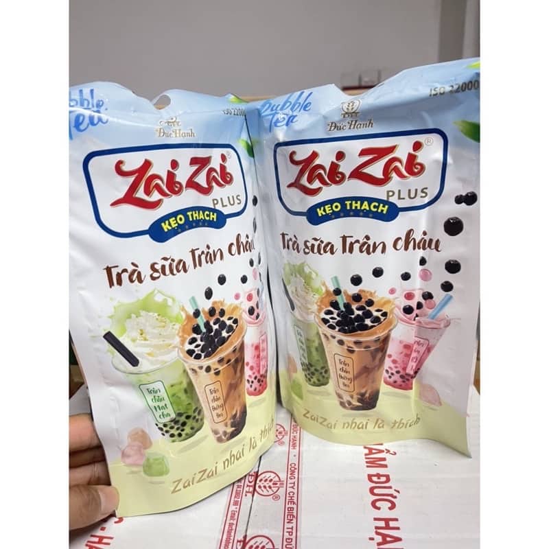 [ Giải nhiệt mùa hè ] Combo 2 gói 320g Kẹo thạch Zaizai vị Caramen/ vị trà sữa trân châu plus ăn vặt siêu nghiền