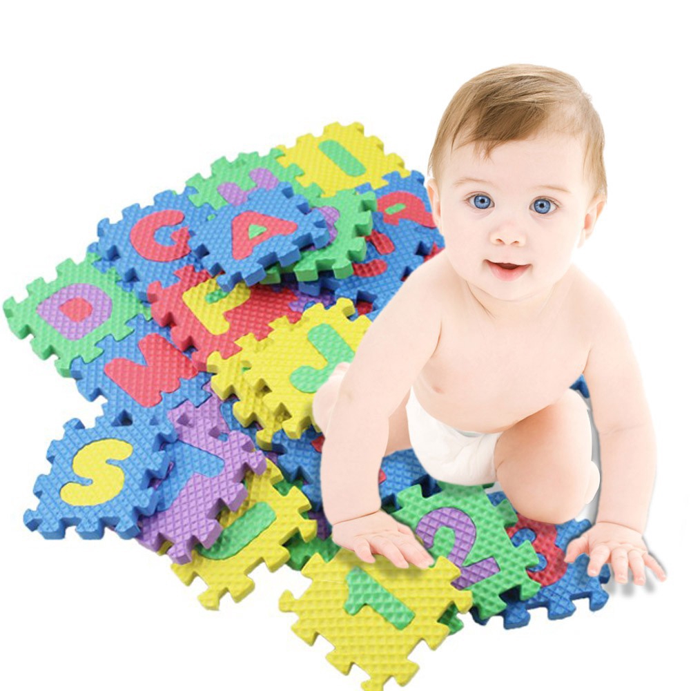 Set 36 tấm thảm xốp lắp ráp dùng làm sân chơi an toàn dành cho các bé