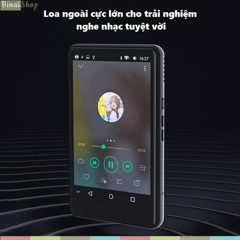 Ruizu H6 - Máy Nghe Nhạc Cảm Ứng Hệ Điều Hành Android 5.1, Kết Nối Bluetooth Wifi, Loa Ngoài