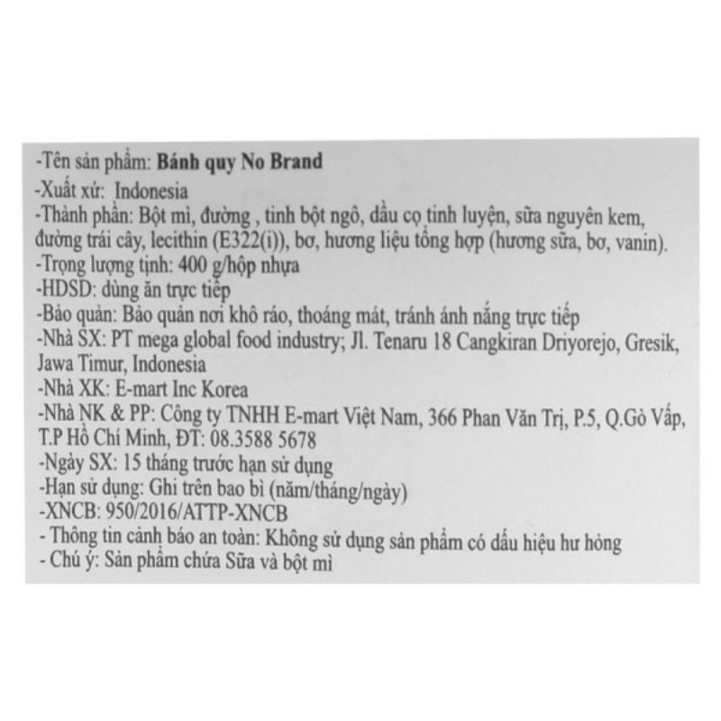 Bánh Quy Bơ Butter Cookies/ Bánh Qui Chocochip Cookies No Brand Hàn Quốc Hộp Xô 400G hàng nhập khẩu hộp quà bánh kẹo tết