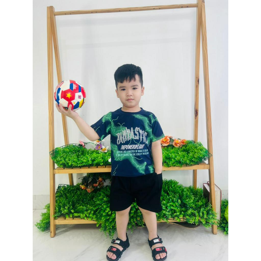 bộ in TIA SÉT chất vải cotton 100%  dành cho trai từ 9-35 KG