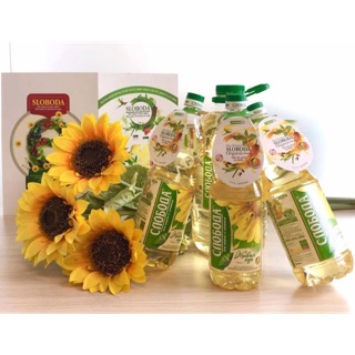Dầu ăn hướng dương Nga SLOBODA ORGANIC chai 1l