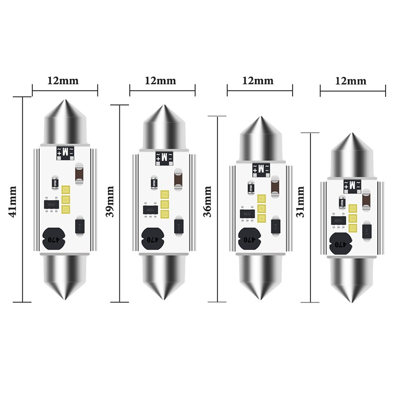 1 Chip Đèn Led C5W C10W 12-24 V 31 mm 36 mm 39 mm 41 mm Cho Xe Hơi