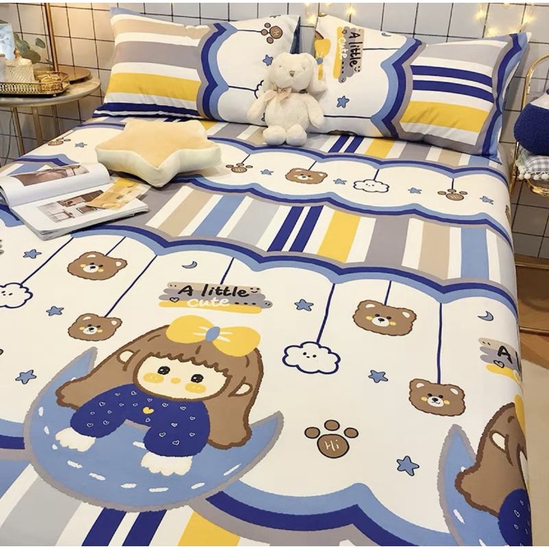 (Nhiều mẫu) Ga gối Cotton Living 3 món nhập khẩu,mọi kích thước, miễn phí bo chun, inbox để gửi thêm mẫu | BigBuy360 - bigbuy360.vn