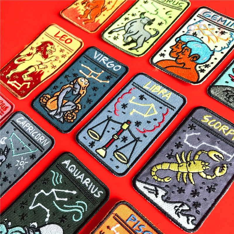 1 Miếng Vá Trang Trí Hình Tròn Kiểu Dáng Chòm Sao 03x7.8cm