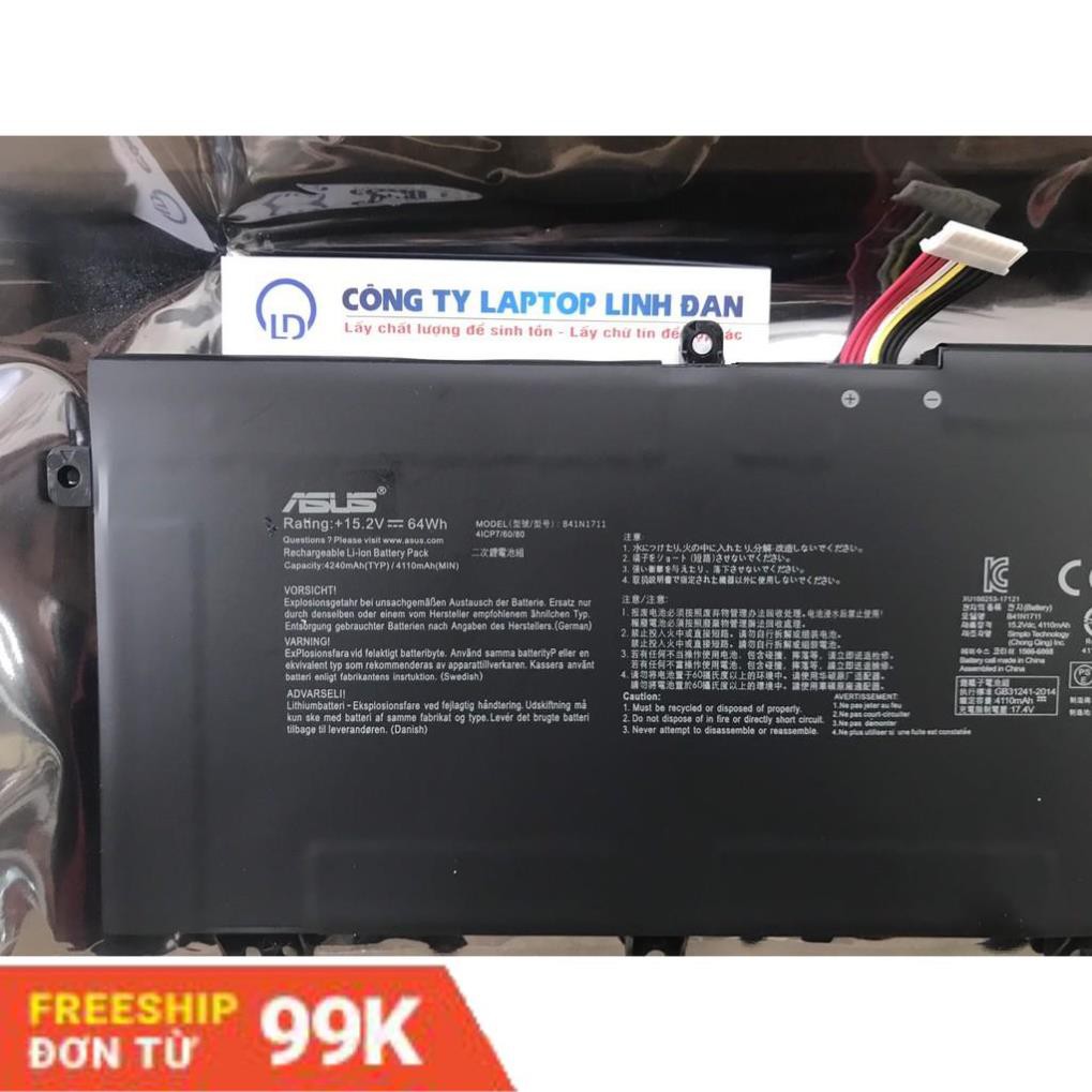 Pin (Cáp Ngắn)Original Asus GL503VD GL503VM GL703VD FX503VM FX63VD ZX63V B41N1711(Battery)