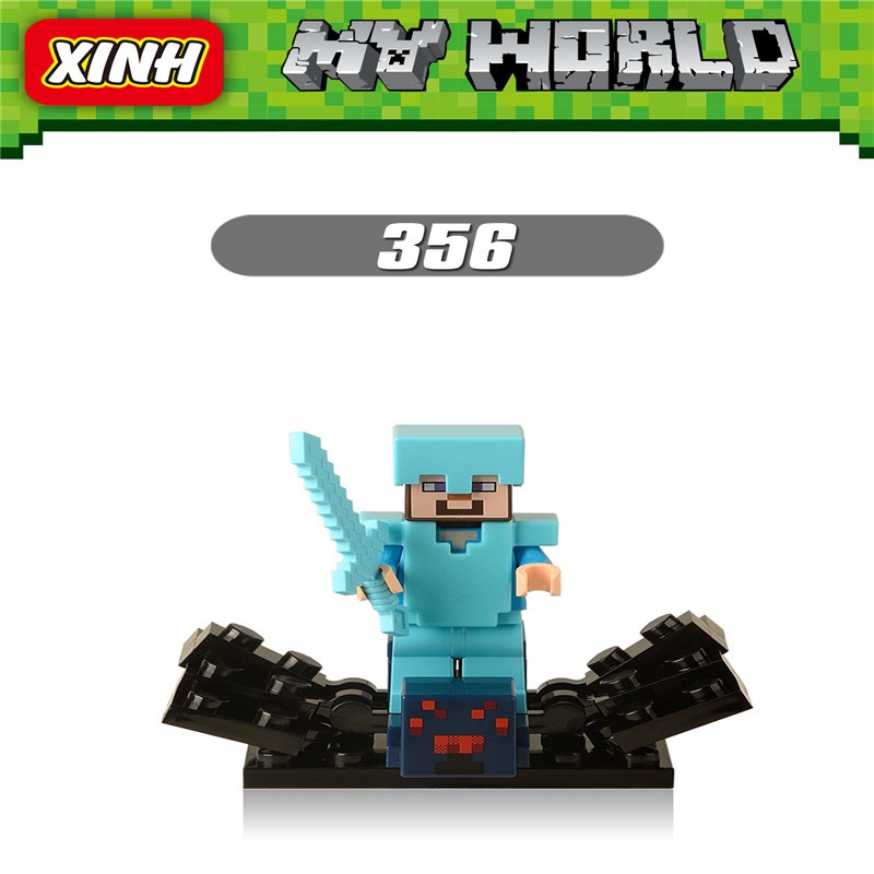 Bộ 2 mô hình nhân vật Game Minecraft