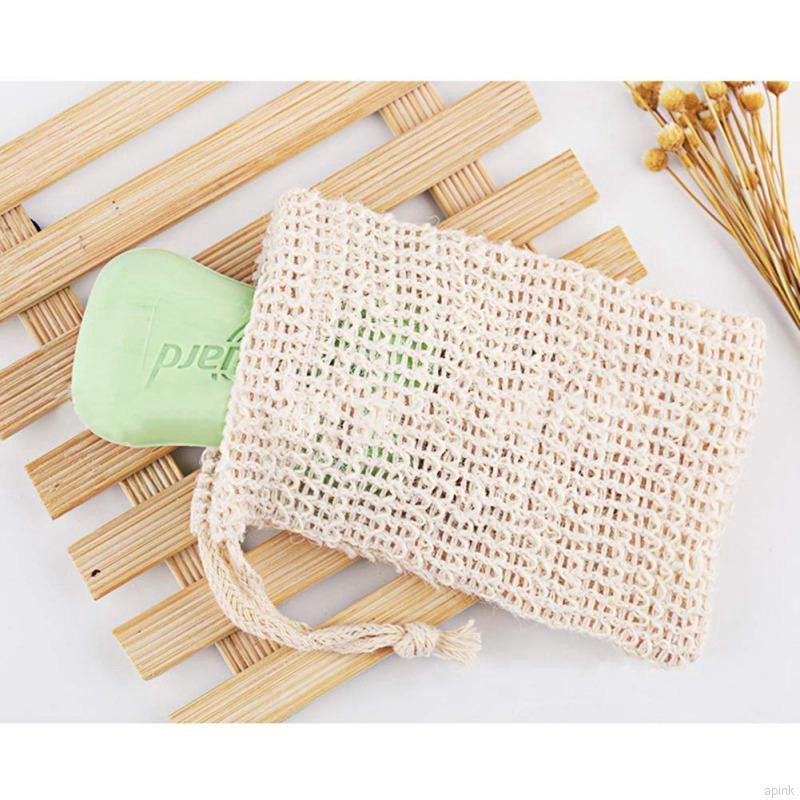 Bông tắm từ sợi lá gai hữu cơ tạo bọt, tẩy da chết làm sạch cơ thể sản phẩm thiên nhiên lành tính