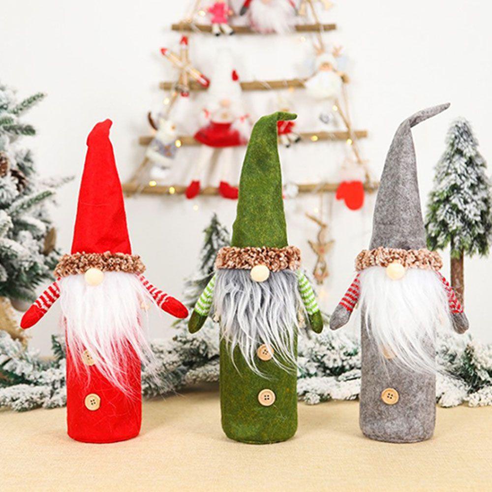 Vỏ Bọc Chai Rượu Bằng Vải Không Dệt Nhiều Màu Sắc Trang Trí Giáng Sinh